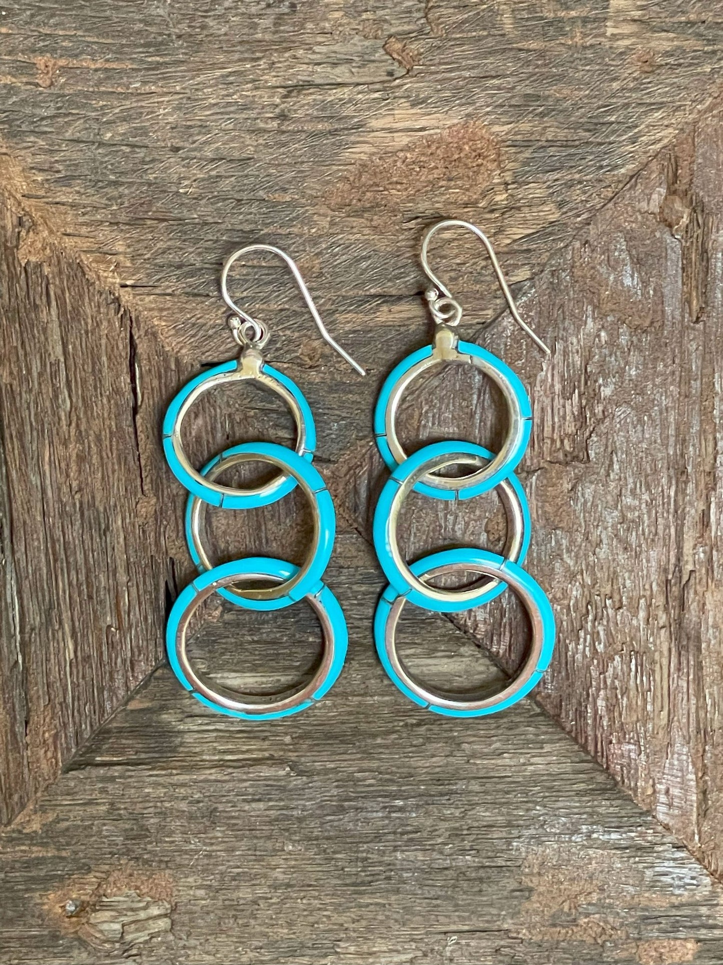 Curated Vintage Sterling Silver & Sleeping Beauty Turquoise Earrings