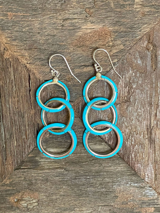 Curated Vintage Sterling Silver & Sleeping Beauty Turquoise Earrings