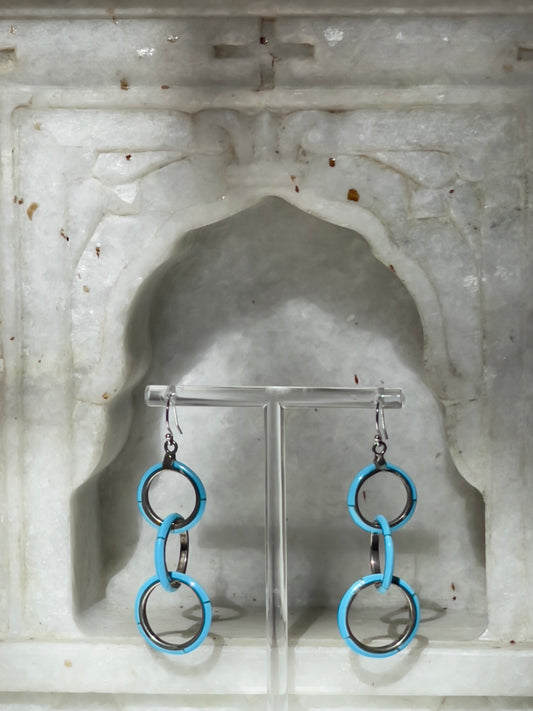 Curated Vintage Sterling Silver & Sleeping Beauty Turquoise Earrings
