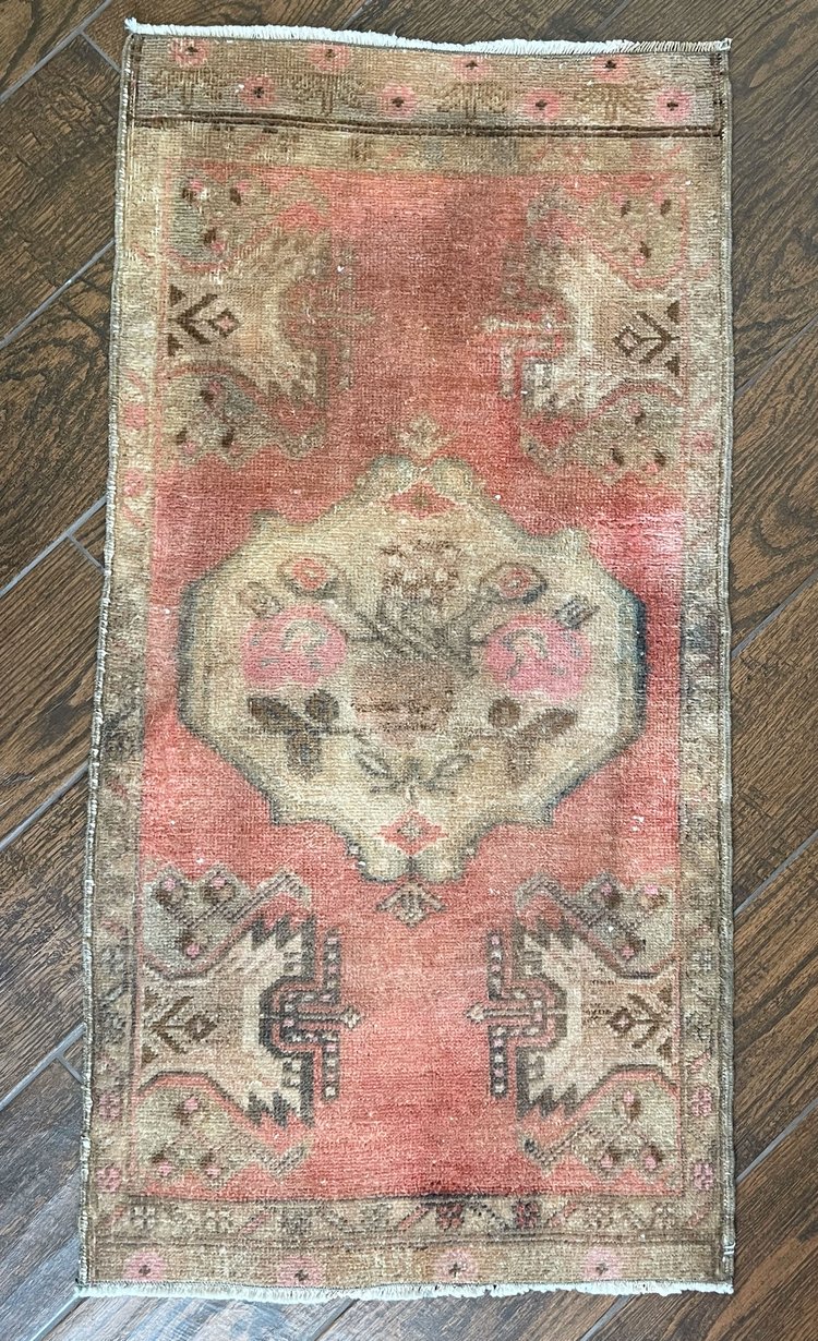 Antique Red Turkish Rug 5B